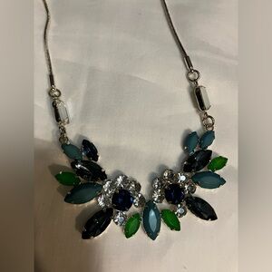 Colored stone statement necklace